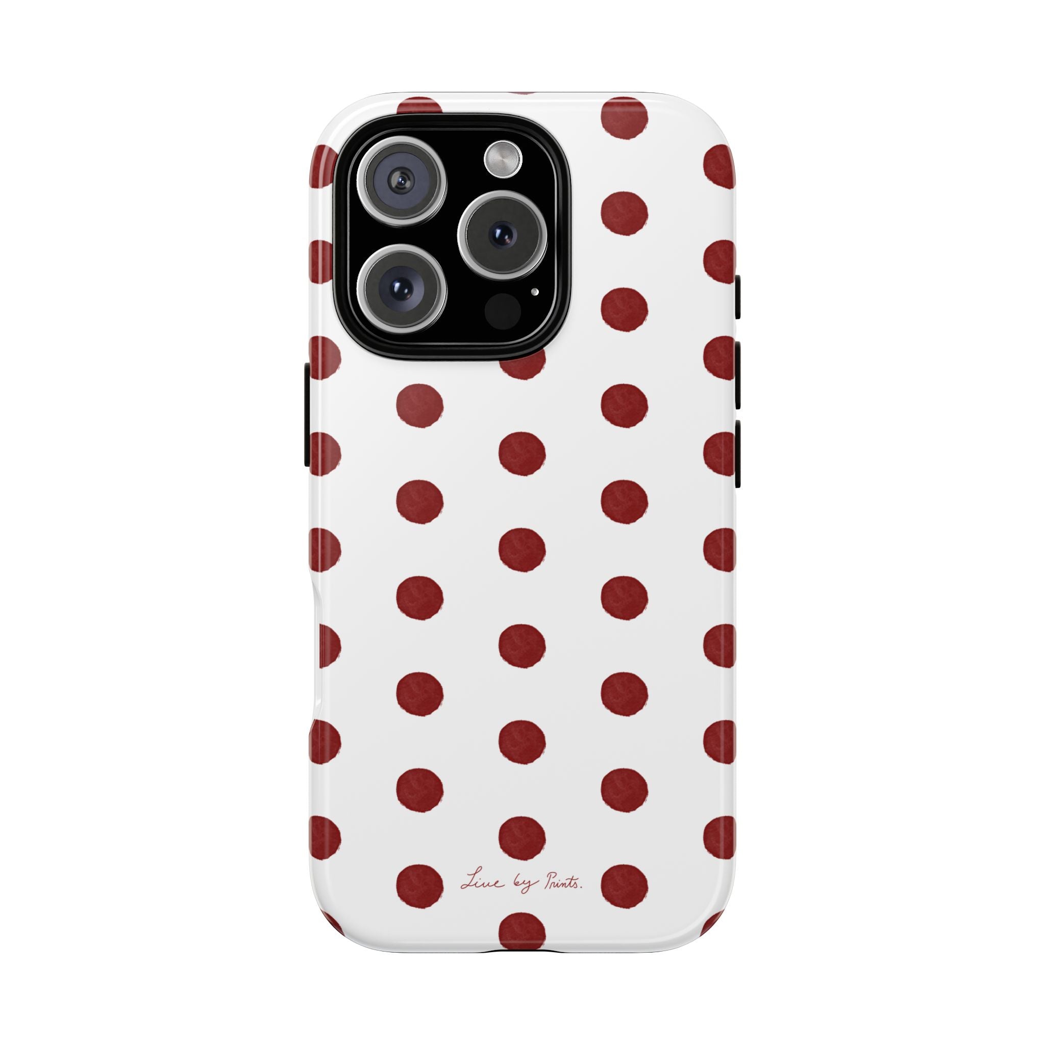 Polka Red iPhone Case