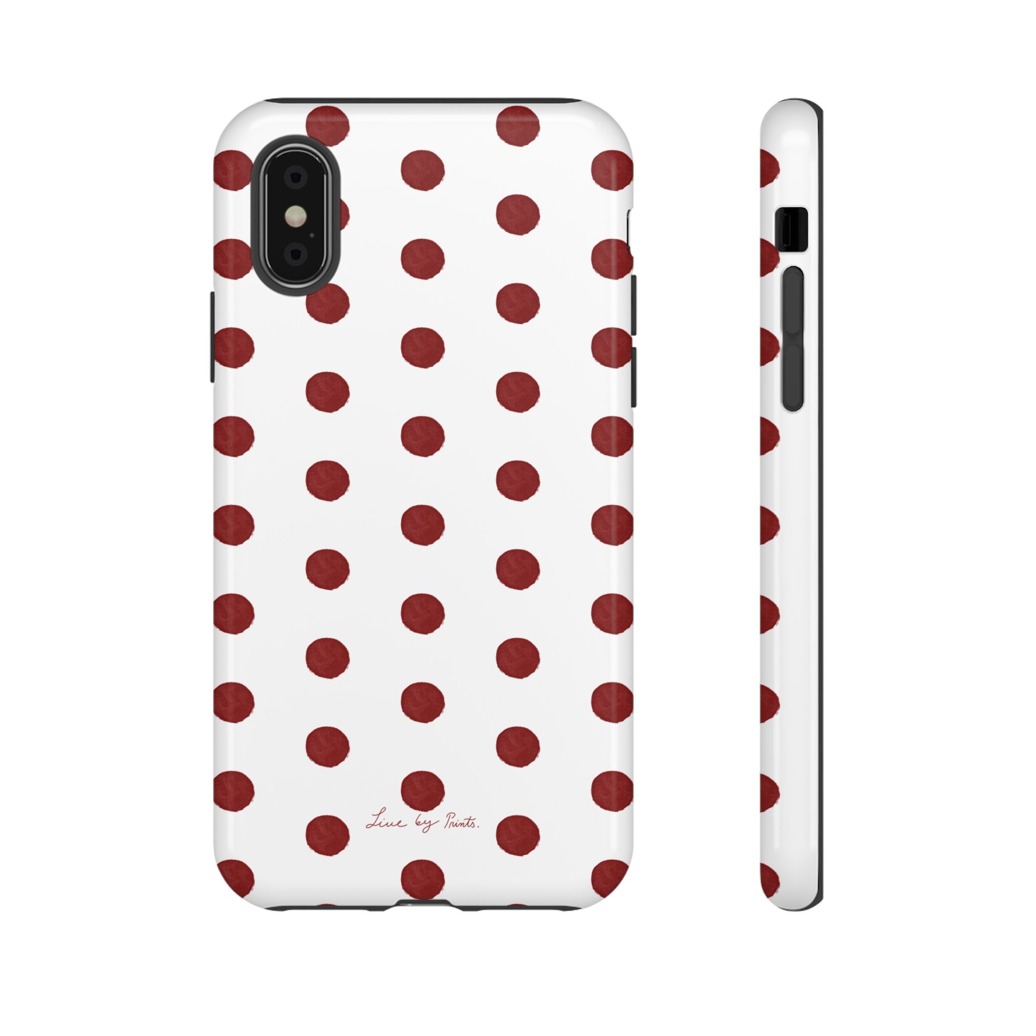 Polka Red iPhone Case