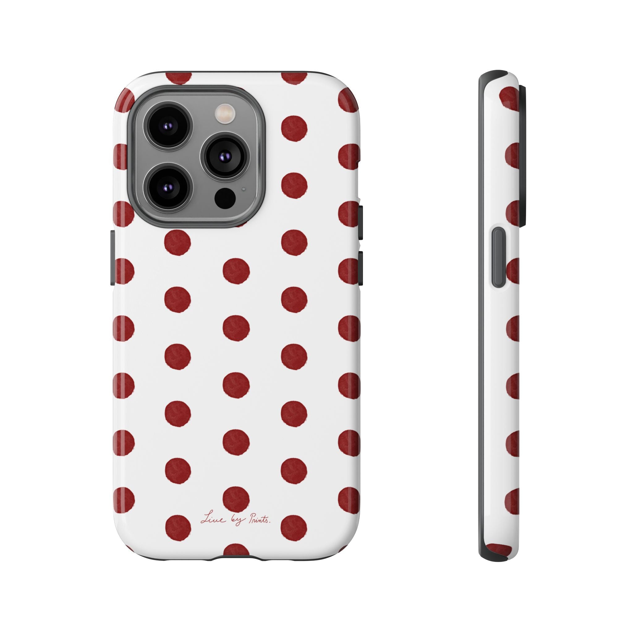 Polka Red iPhone Case