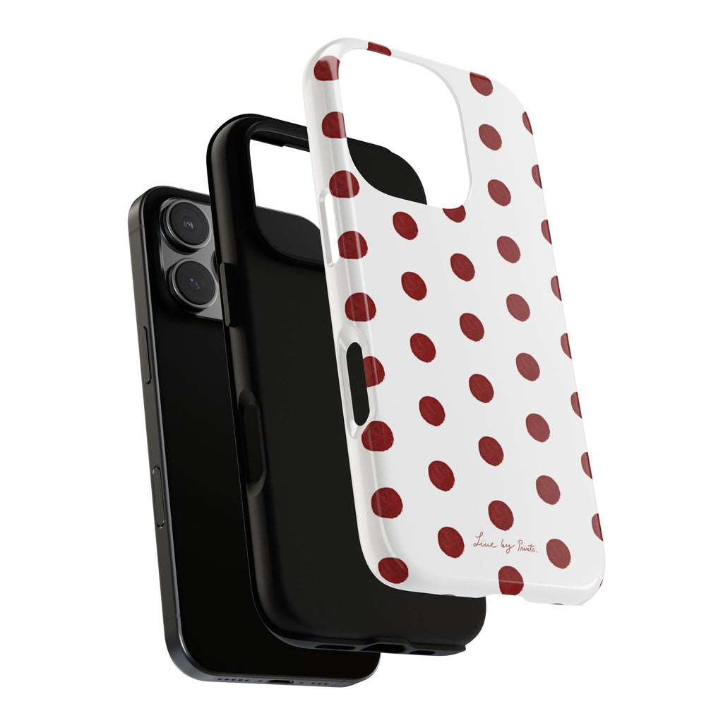 Polka Red iPhone Case