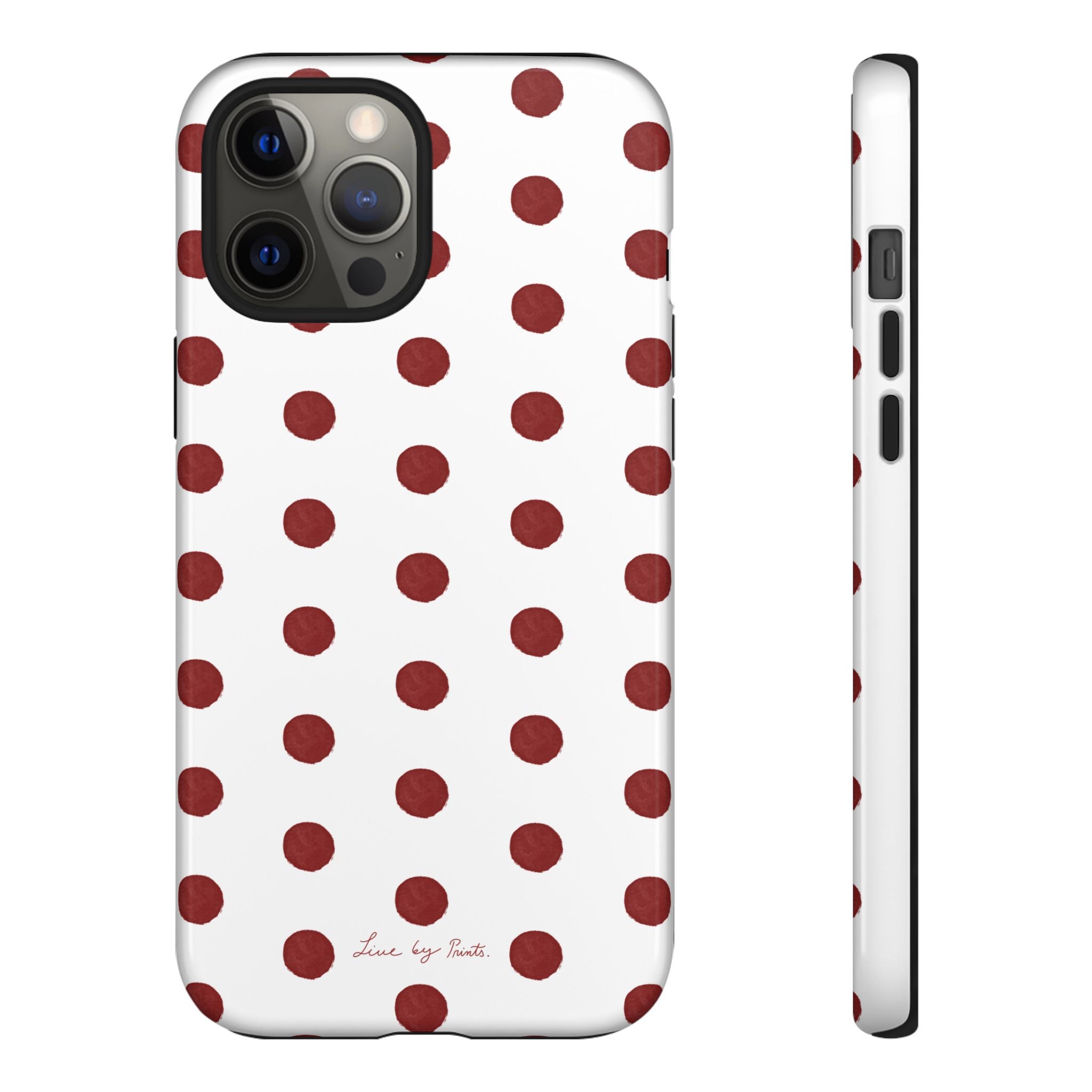 Polka Red iPhone Case